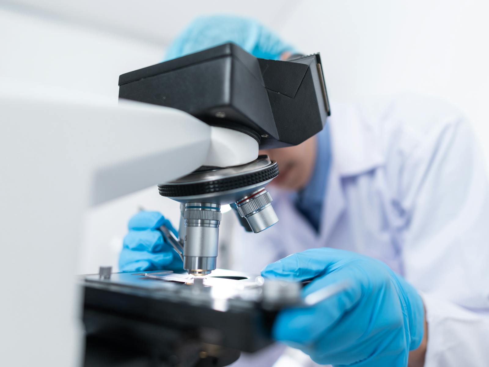 Independent lab testing with microscope